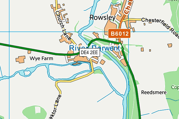 Rowsley Recreation Ground map (DE4 2EE) - OS VectorMap District (Ordnance Survey)