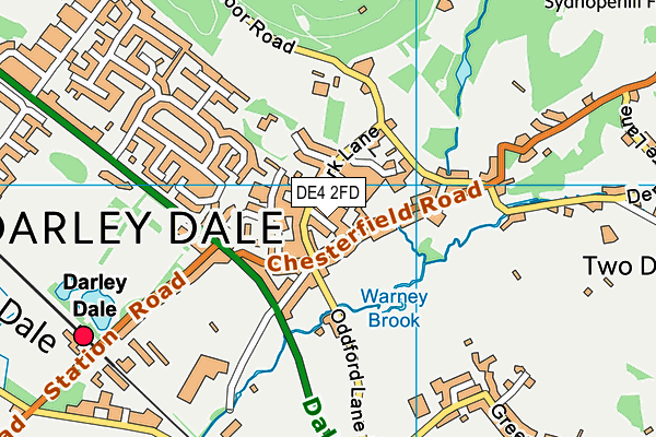 DE4 2FD map - OS VectorMap District (Ordnance Survey)