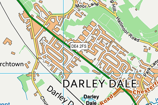 Map of DARLEY DALE TAKEAWAY LTD at district scale