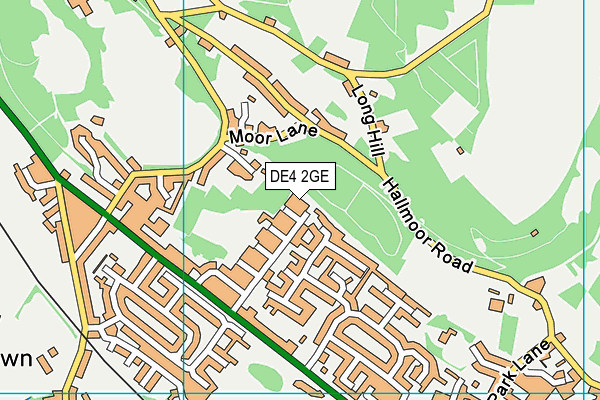 DE4 2GE map - OS VectorMap District (Ordnance Survey)
