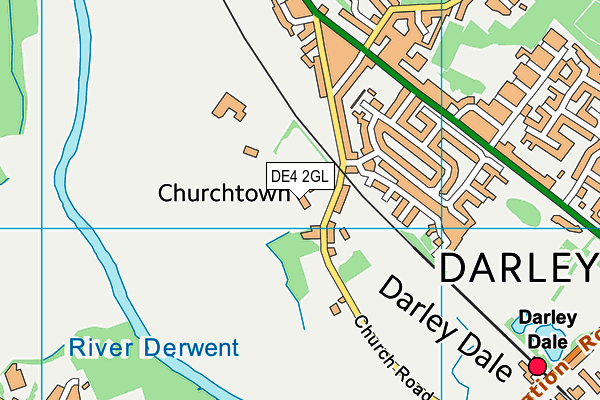 Darley Churchtown Church of England Primary School map (DE4 2GL) - OS VectorMap District (Ordnance Survey)