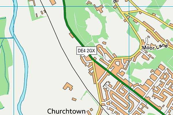 DE4 2GX map - OS VectorMap District (Ordnance Survey)