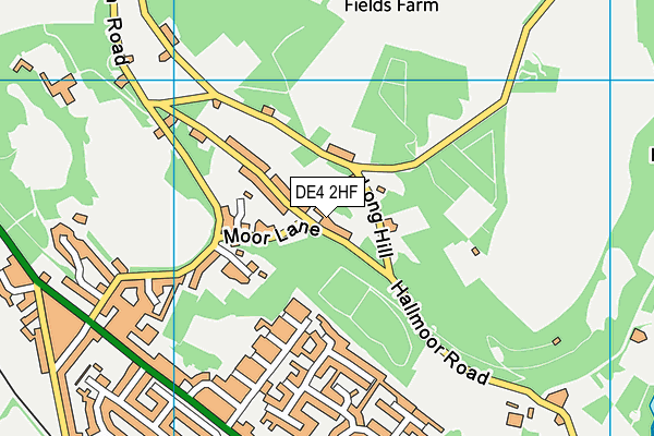 DE4 2HF map - OS VectorMap District (Ordnance Survey)