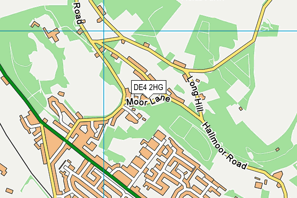 DE4 2HG map - OS VectorMap District (Ordnance Survey)