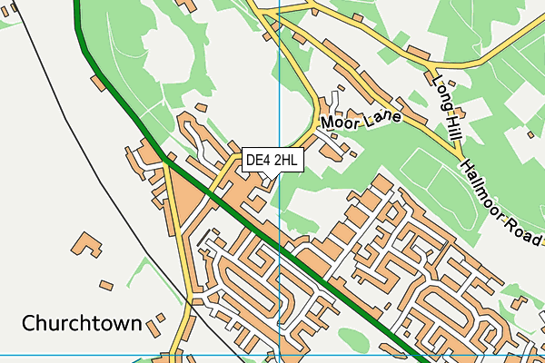 DE4 2HL map - OS VectorMap District (Ordnance Survey)