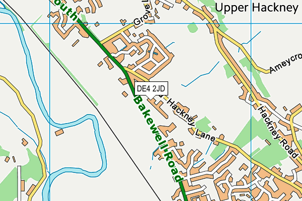 DE4 2JD map - OS VectorMap District (Ordnance Survey)