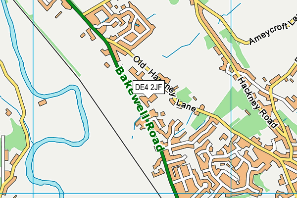 DE4 2JF map - OS VectorMap District (Ordnance Survey)
