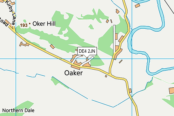 DE4 2JN map - OS VectorMap District (Ordnance Survey)