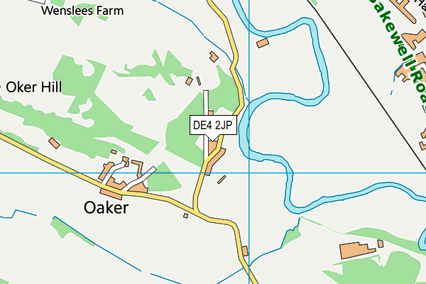 DE4 2JP map - OS VectorMap District (Ordnance Survey)