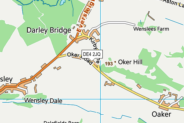 DE4 2JQ map - OS VectorMap District (Ordnance Survey)