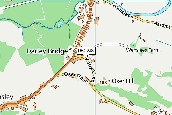 DE4 2JS map - OS VectorMap District (Ordnance Survey)