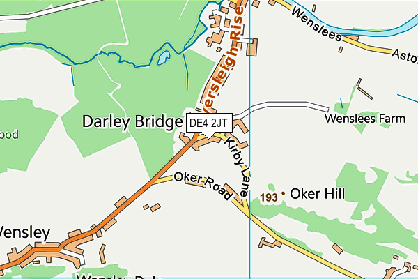 South Darley CofE Primary School map (DE4 2JT) - OS VectorMap District (Ordnance Survey)
