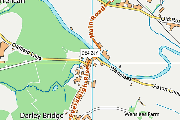Darley Dale Cricket Club map (DE4 2JY) - OS VectorMap District (Ordnance Survey)