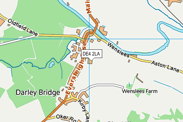 DE4 2LA map - OS VectorMap District (Ordnance Survey)