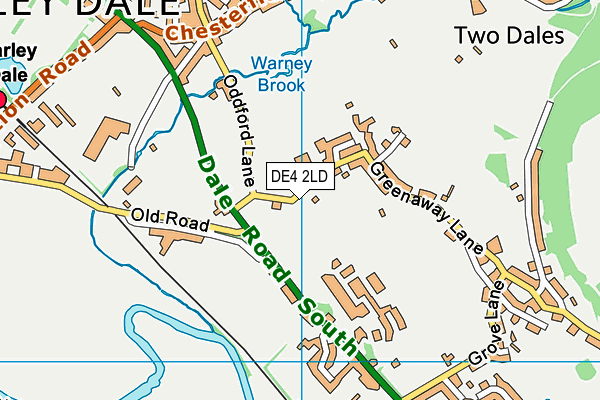 DE4 2LD map - OS VectorMap District (Ordnance Survey)