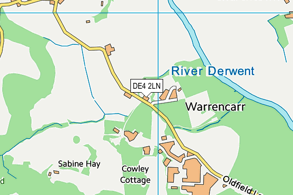 DE4 2LN map - OS VectorMap District (Ordnance Survey)