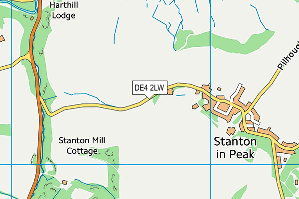 DE4 2LW map - OS VectorMap District (Ordnance Survey)