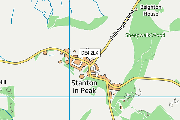 Stanton-in-peak Ce Primary School map (DE4 2LX) - OS VectorMap District (Ordnance Survey)