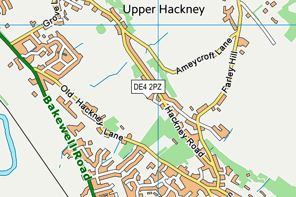 DE4 2PZ map - OS VectorMap District (Ordnance Survey)