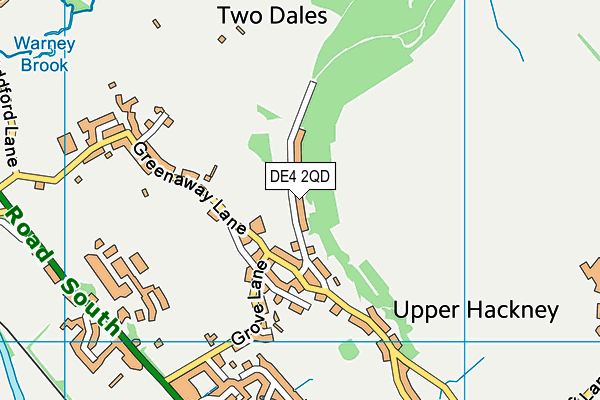 DE4 2QD map - OS VectorMap District (Ordnance Survey)