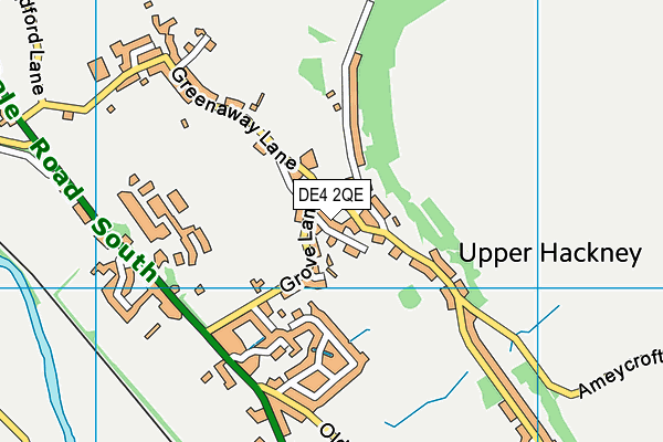 DE4 2QE map - OS VectorMap District (Ordnance Survey)