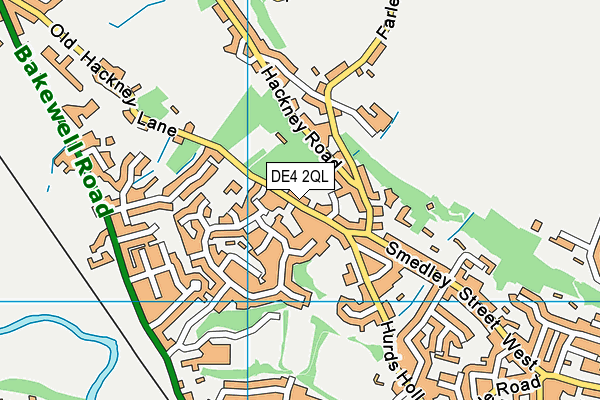 DE4 2QL map - OS VectorMap District (Ordnance Survey)