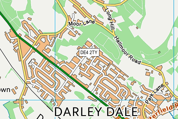 DE4 2TY map - OS VectorMap District (Ordnance Survey)