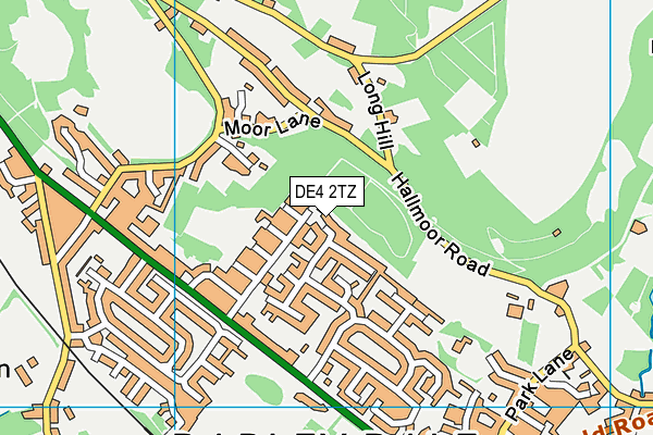 DE4 2TZ map - OS VectorMap District (Ordnance Survey)