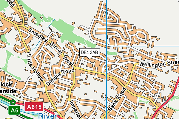 DE4 3AB map - OS VectorMap District (Ordnance Survey)