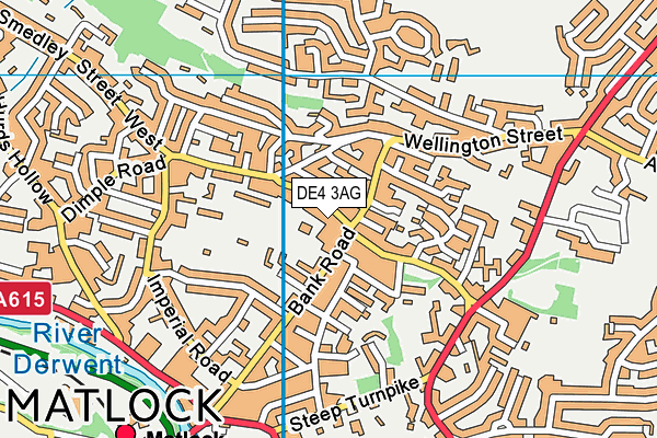 DE4 3AG map - OS VectorMap District (Ordnance Survey)