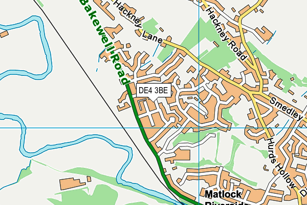 DE4 3BE map - OS VectorMap District (Ordnance Survey)