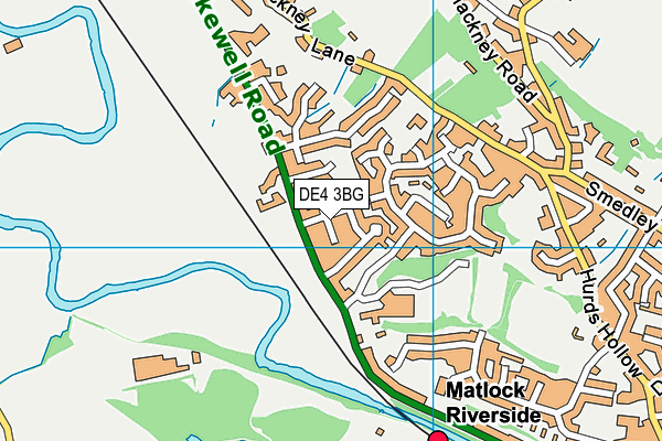 DE4 3BG map - OS VectorMap District (Ordnance Survey)