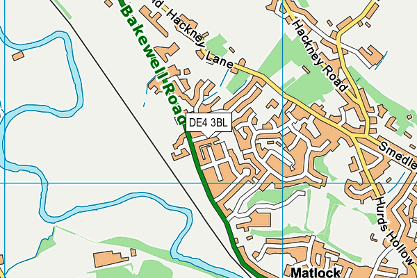 DE4 3BL map - OS VectorMap District (Ordnance Survey)