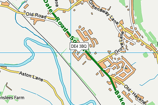 DE4 3BQ map - OS VectorMap District (Ordnance Survey)