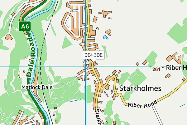DE4 3DE map - OS VectorMap District (Ordnance Survey)