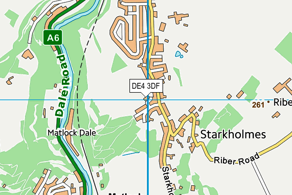 DE4 3DF map - OS VectorMap District (Ordnance Survey)