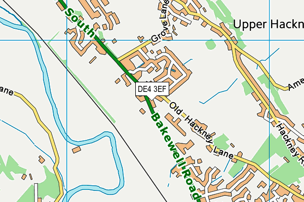 DE4 3EF map - OS VectorMap District (Ordnance Survey)