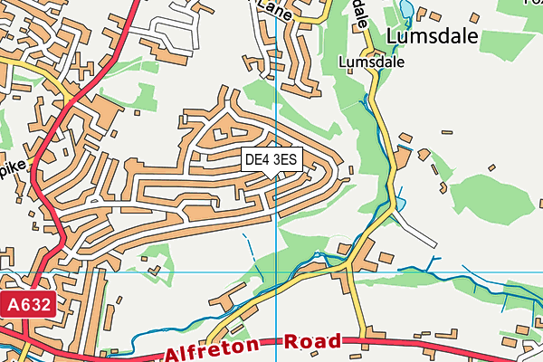 DE4 3ES map - OS VectorMap District (Ordnance Survey)