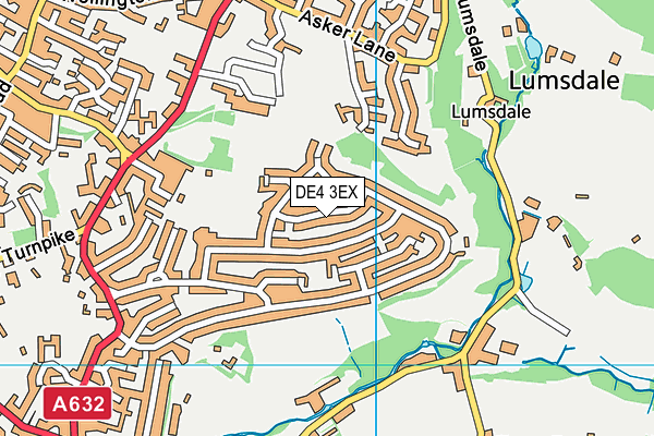DE4 3EX map - OS VectorMap District (Ordnance Survey)