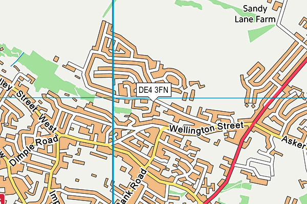 DE4 3FN map - OS VectorMap District (Ordnance Survey)