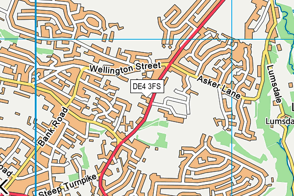 DE4 3FS map - OS VectorMap District (Ordnance Survey)