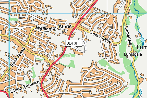 DE4 3FT map - OS VectorMap District (Ordnance Survey)
