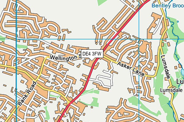 DE4 3FW map - OS VectorMap District (Ordnance Survey)