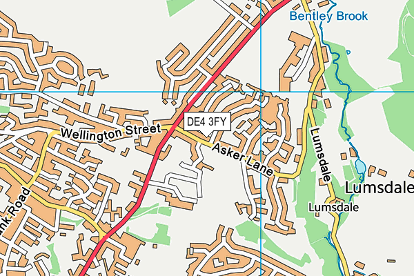 DE4 3FY map - OS VectorMap District (Ordnance Survey)