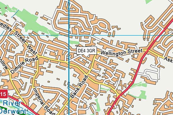 DE4 3GR map - OS VectorMap District (Ordnance Survey)