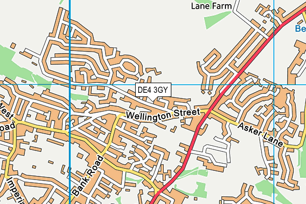 DE4 3GY map - OS VectorMap District (Ordnance Survey)