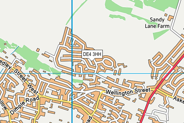 DE4 3HH map - OS VectorMap District (Ordnance Survey)
