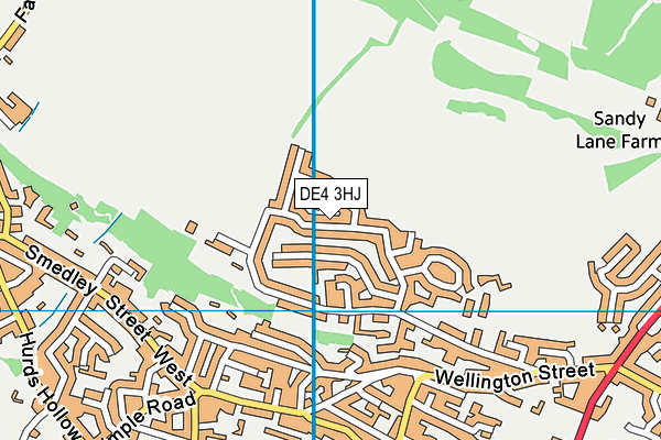 DE4 3HJ map - OS VectorMap District (Ordnance Survey)