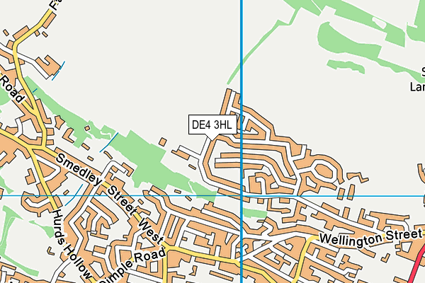 DE4 3HL map - OS VectorMap District (Ordnance Survey)