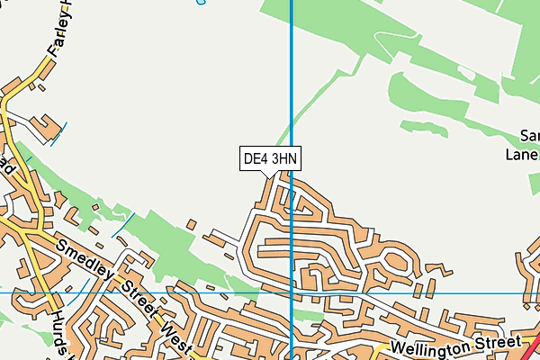 DE4 3HN map - OS VectorMap District (Ordnance Survey)